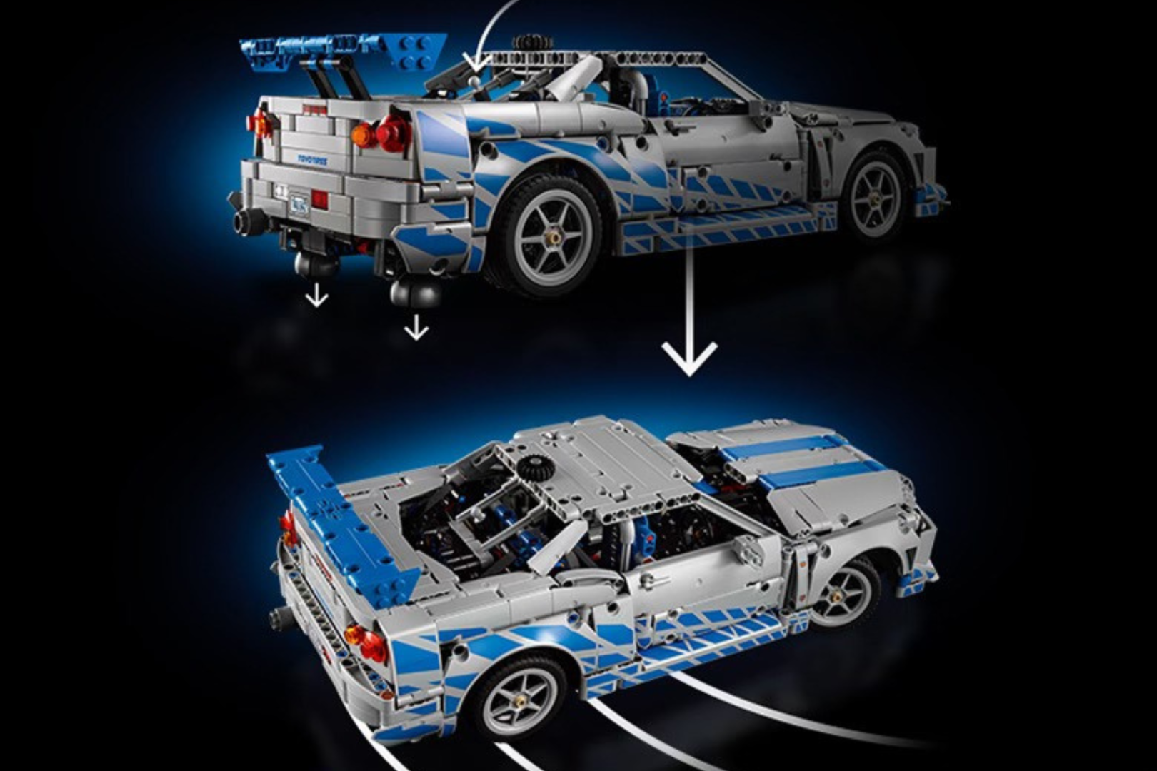 LEGO Technic Nissan Skyline GT-R model de expus